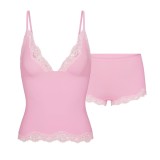 Niche  Valentine's Day Series Lace Camisole Dress Tank Top Bodysuit Bodycon Skirt