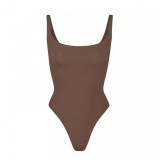 FITS EVERYBODY SQUARE NECK one-piece sports vest slimming effect