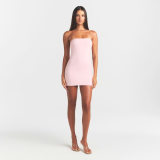 European and American style simple versatile printed slim-fit sexy dress