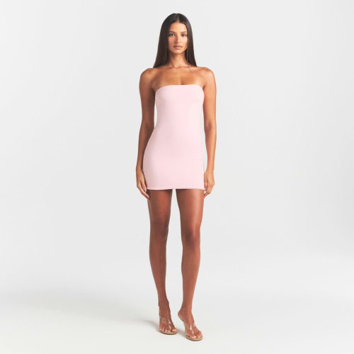 European and American style simple versatile printed slim-fit sexy dress