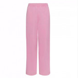 BOYFRIEND FLEECE PANT casual pants home pants solid color straight-leg sports loose fit