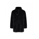 The same style of eco-friendly faux fur mid-length coat, popular streetwear for European and American fashionistas