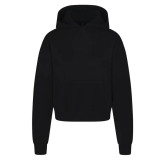 cherry blossom pink series three-dimensional embossed letter print hooded sweatshirt top outerwear set cotton