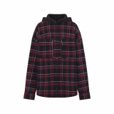 OVERSIZED DOUBLE WAISTBAND plaid loose casual shirt jacket double-waisted long pants
