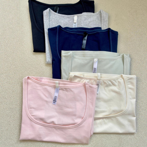 alternative to  COTTON JERSEY SCOOP NECK T-SHIRT square neck French short-sleeve T-shirt