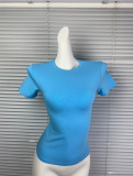 Celebrity Style: 's Cotton Jersey Short Sleeve Top for a Perfect Figure, High Quality