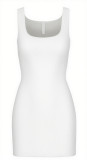 *s*k*  bodycon pink ribbed slip dress sleeveless U-neck tank dress mint green