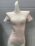 Celebrity Style: 's Cotton Jersey Short Sleeve Top for a Perfect Figure, High Quality