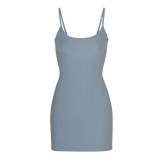 [In stock]!S-kims short ribbed fabric stretchy slim-fit sexy bodycon slip dress