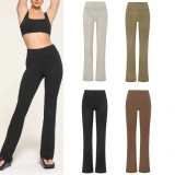 OUTDOOR Foldover Leggings High-Waisted Casual Pants Slimming and Versatile