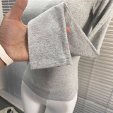 alternative to  and Zhao Lusi's style, COTTON JERSEY tight-fitting cotton base shirt, long-sleeve t-shirt