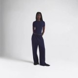 25 new product  COTTON JERSEY WIDE LEG PANT cotton straight-leg casual wide-leg pants