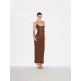 dress, knitted slip dress with back slit, waist-cinching, slimming, sexy, figure-hugging, textured, hot girl style dress