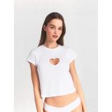 26 New Valentine's Day Limited Edition Heart-Shaped Hollow Short-Sleeve T-Shirt and Straight-Leg Shorts Casual Versatile Set