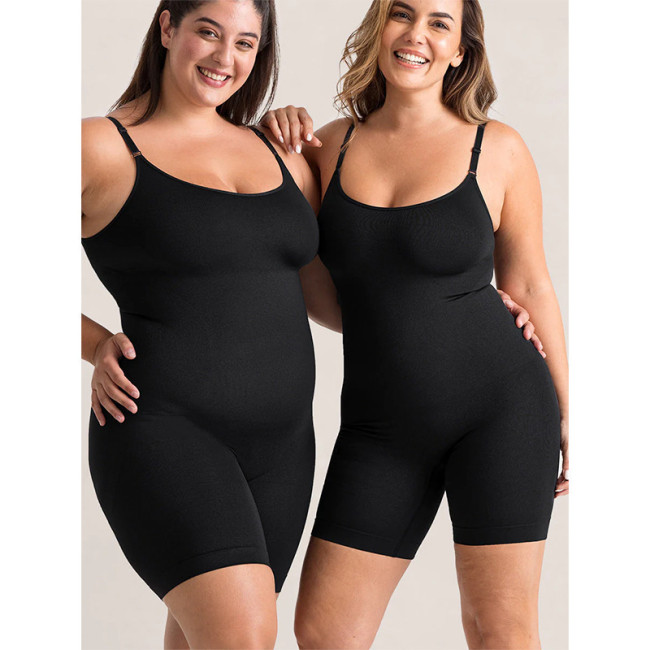 European and American popular strap shapewear bodysuit, tummy control seamless body shaper bodysuit