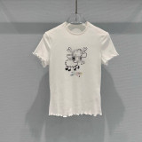 Nanyou   Easter limited edition lamb print graffiti lace short-sleeve T-shirt and pants set