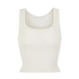 U-neck ribbed camisole European and American slim-fit solid color inner layer outerwear sports crop top