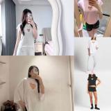 American  New Valentine's Day Limited Edition Heart-Shaped Hollow Short-Sleeve T-Shirt, Shorts, Straight Pants Casual Versatile Set