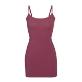 [In stock]!S-kims short ribbed fabric stretchy slim-fit sexy bodycon slip dress