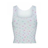 U-neck ribbed camisole European and American slim-fit solid color inner layer outerwear sports crop top