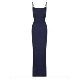same style sexy ribbed camisole dress for women, backless, slimming, bodycon long dress