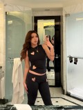 An attack of love for you   Rosie Park Chae-young's same style hollowed-out dress, tank top, and pants