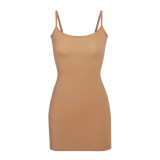 [In stock]!S-kims short ribbed fabric stretchy slim-fit sexy bodycon slip dress