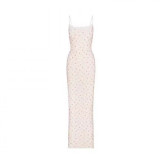 Valentine's Day limited edition 2-color custom-dyed multi-layer stretch lace bodycon dress with lace trim and hip-hugging long irt