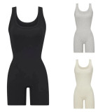 COTTON RIB ONESIE pure cotton jumpsuit, thin summer base tank top jumpsuit