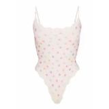 blogger's same style FITS EVERYBODY lace-trimmed camisole bodysuit