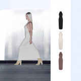 -style CLOUD HALTER LONG DRESS sexy halter neck sleeveless backless dress