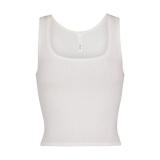U-neck ribbed camisole European and American slim-fit solid color inner layer outerwear sports crop top