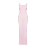 same style sexy ribbed camisole dress for women, backless, slimming, bodycon long dress