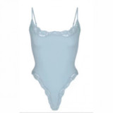 blogger's same style FITS EVERYBODY lace-trimmed camisole bodysuit