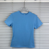 High-quality im*s  new color COTTON JERSEY sweetheart lover high-elastic slim-fit base shirt T-shirt