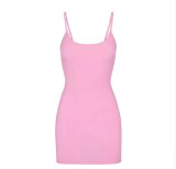 [In stock]!S-kims short ribbed fabric stretchy slim-fit sexy bodycon slip dress