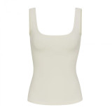 style stretchy tight-fitting cotton U-neck camisole for women, slimming top