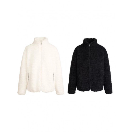 25 Fall/Winter New Women's Lamb Wool Coat, Warm and Thick, Fashionable High Collar, Faux Wool Large Curly Coat