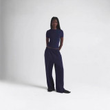 25 new product  COTTON JERSEY WIDE LEG PANT cotton straight-leg casual wide-leg pants