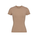 basic style round neck short-sleeve stretchy tight-fitting T-shirt for women, same style as Yimengling and
