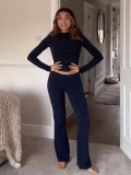 Nanyou S  style high-waisted peach butt yoga pants, casual sports pants, foldable flared pants
