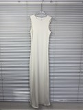 Kylie  style Ski*m*s sleeveless tank dress French bodycon slip dress long dress