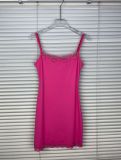 New   Valentine's Day cherry blossom pink lace bodycon sexy hot girl camisole dress