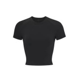 alternative basic sports cotton T-shirt, cropped short-sleeved top