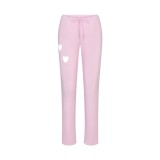Valentine's Day limited edition pink heart cutout short-sleeve T-shirt and long pants jumpsuit