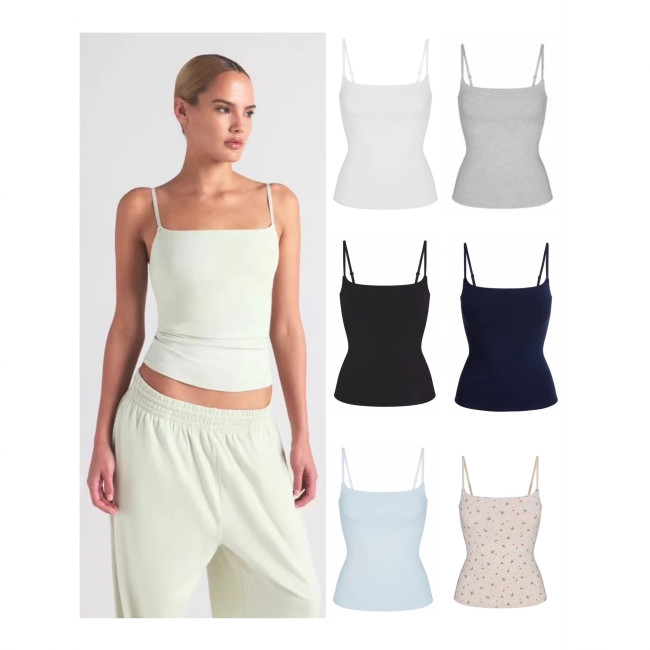 COTTON JERSEY CAMI camisole casual stretch cotton inner layer top