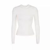 Zhao Lusi same style COTTON JERSEY tight-fitting base shirt long-sleeve t-shirt inner layer