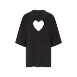 26 New Valentine's Day Limited Edition Heart-Shaped Hollow Short-Sleeve T-Shirt and Straight-Leg Shorts Casual Versatile Set
