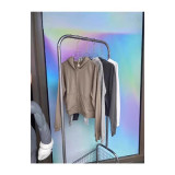 -style French Terry Zip Hoodie, short length