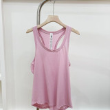 -style U-neck ribbed tank top, slim-fit solid color, suitable for both inner and outer wear, sports crop top